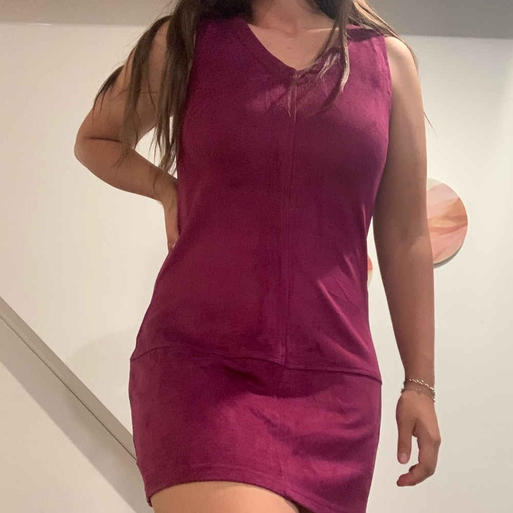 Velvet v neck mini dress